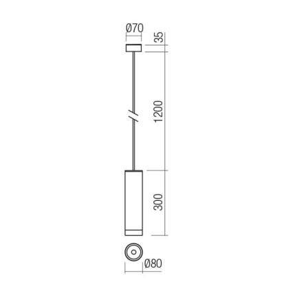 Redo 90570 - LED Outdoor pendant light KLOU LED/9W/230V IP54 white