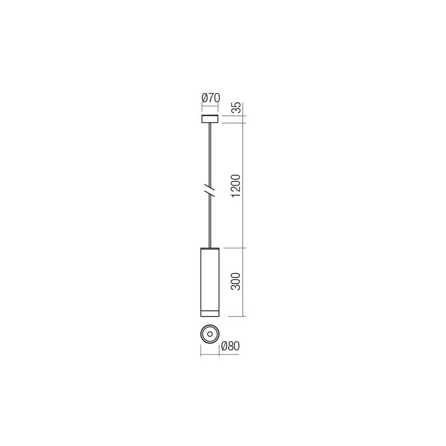 Redo 90570 - LED Outdoor pendant light KLOU LED/9W/230V IP54 white