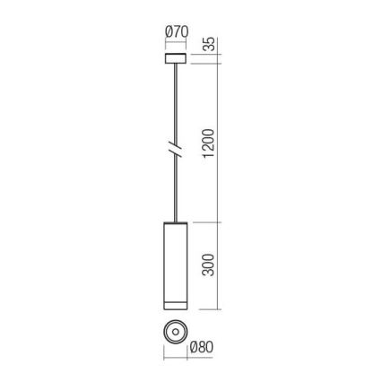 Redo 90571 - LED Outdoor pendant light KLOU LED/9W/230V IP54 anthracite