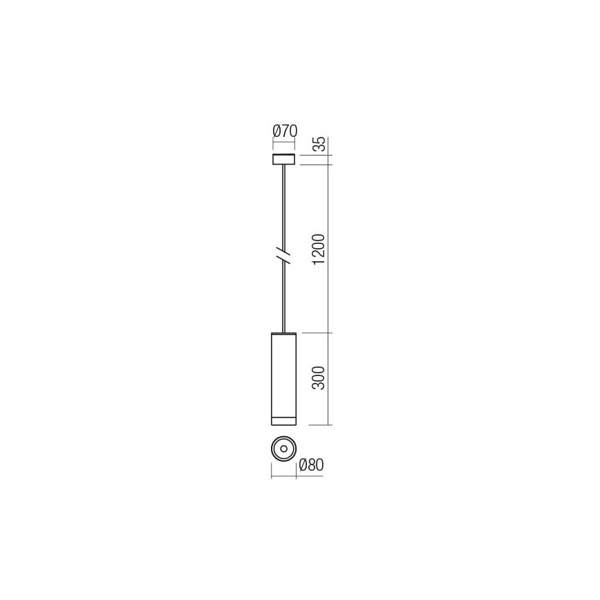 Redo 90571 - LED Outdoor pendant light KLOU LED/9W/230V IP54 anthracite