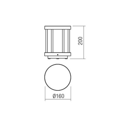Redo 90577 - KALEN Outdoor LED Lamp LED/8W/230V 3000K 20 cm IP65 Anthracite