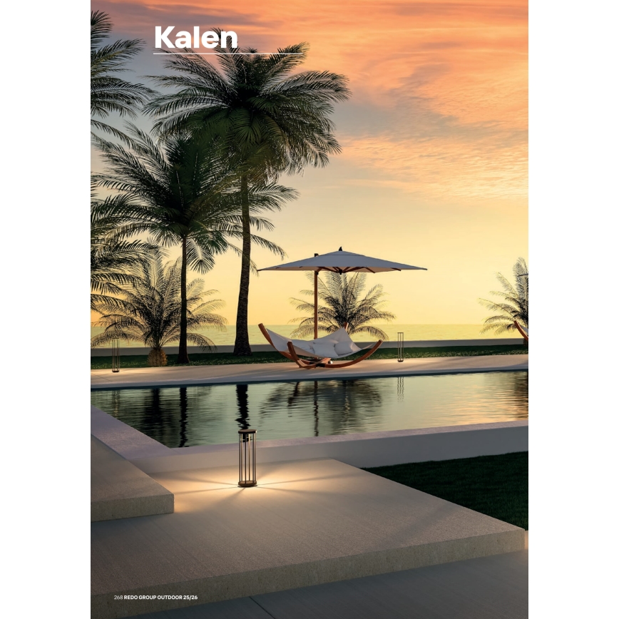 Redo 90578 - LED Outdoor Lamp KALEN LED/8W/230V 3000K 50 cm IP65 Anthracite