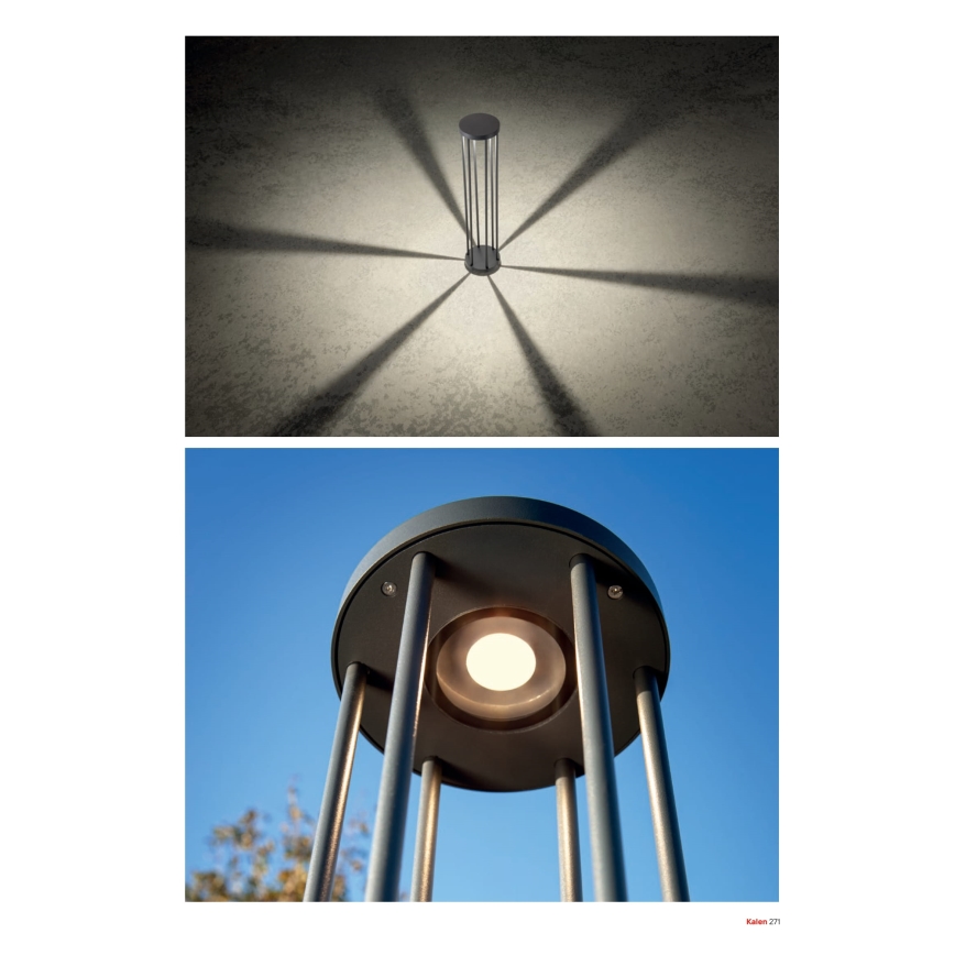 Redo 90579 - KALEN LED Outdoor Lamp/8W/230V 3000K 75 cm IP65 Anthracite