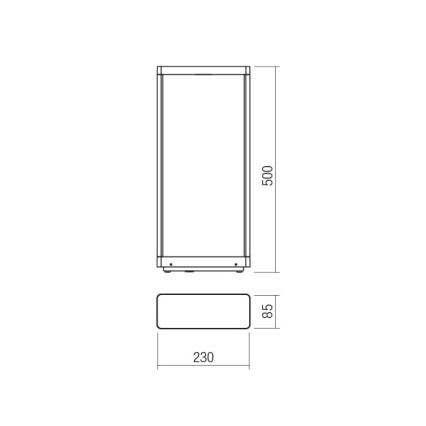 Redo 90581 - LED Outdoor Lamp WAKE LED/8W/230V 3000K 50 cm IP65 Anthracite