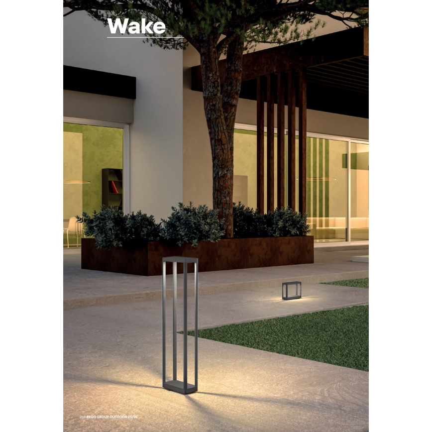 Redo 90582 - WAKE LED Outdoor Lamp, 8W/230V, 3000K, 75 cm, IP65, Anthracite