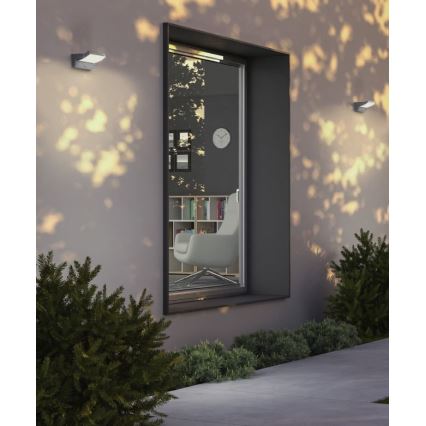 Redo 90587 - FLIP LED Outdoor Wall Light with Sensor LED/20W/230V 3000K CRI 90 IP54 Anthracite
