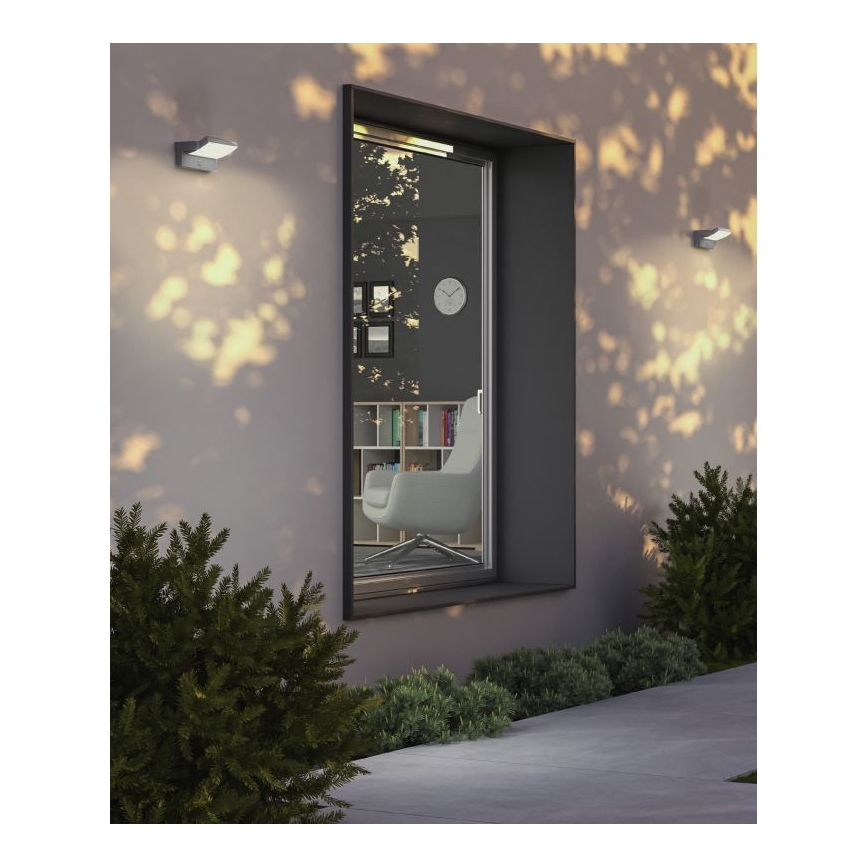 Redo 90587 - FLIP LED Outdoor Wall Light with Sensor LED/20W/230V 3000K CRI 90 IP54 Anthracite