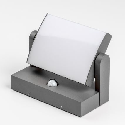 Redo 90587 - FLIP LED Outdoor Wall Light with Sensor LED/20W/230V 3000K CRI 90 IP54 Anthracite