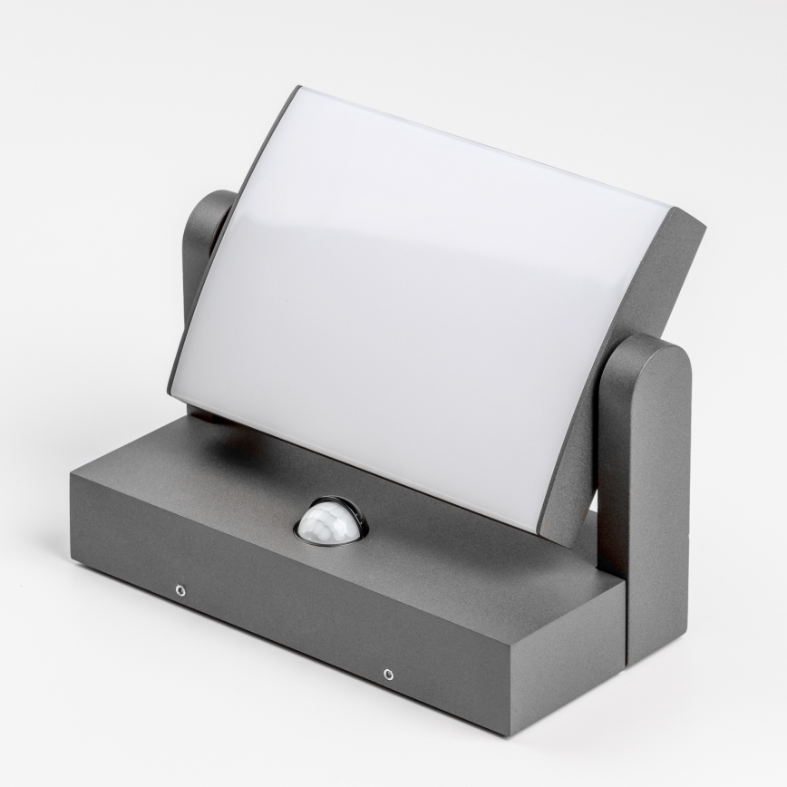 Redo 90587 - FLIP LED Outdoor Wall Light with Sensor LED/20W/230V 3000K CRI 90 IP54 Anthracite