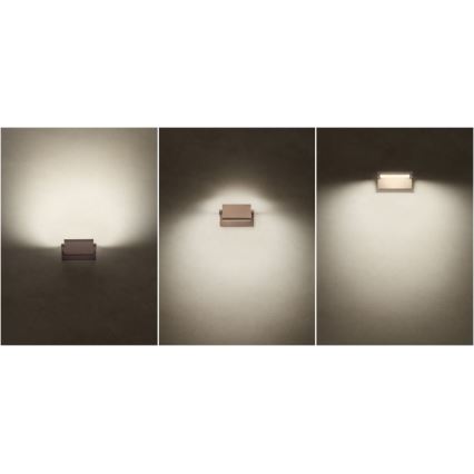 Redo 90588 - LED Outdoor Wall Light with Sensor FLIP LED/20W/230V 3000K CRI 90 IP54 Brown