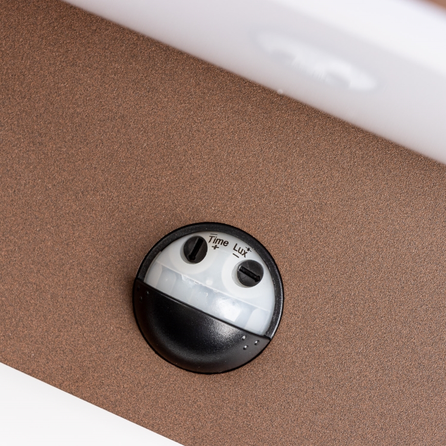 Redo 90588 - LED Outdoor Wall Light with Sensor FLIP LED/20W/230V 3000K CRI 90 IP54 Brown