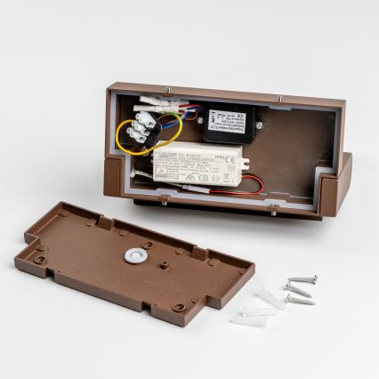 Redo 90588 - LED Outdoor wall light with a sensor FLIP LED/20W/230V CRI 90 3000K IP54 brown