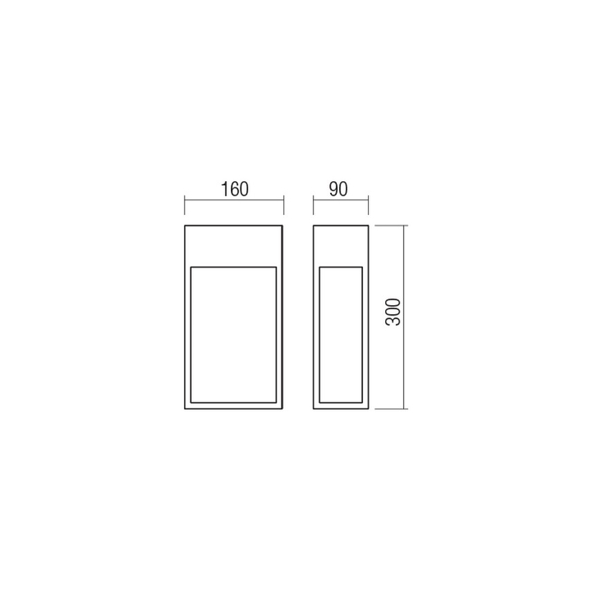 Redo 90603 - LED Outdoor Wall Light STAND LED/20W/230V 3000K CRI 90 IP65 Anthracite
