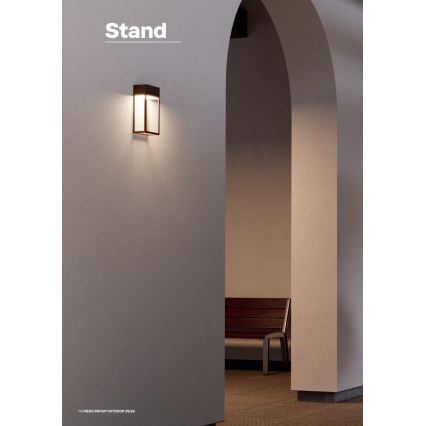 Redo 90604 - STAND LED Outdoor Wall Light, 20W / 230V, 3000K, CRI 90, IP65, Brown