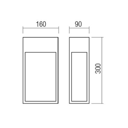 Redo 90604 - STAND LED Outdoor Wall Light, 20W / 230V, 3000K, CRI 90, IP65, Brown