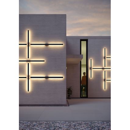 Redo 90625 - LED Outdoor wall light REFLEXA LED/24W/230V 3000K 144 cm IP54 black