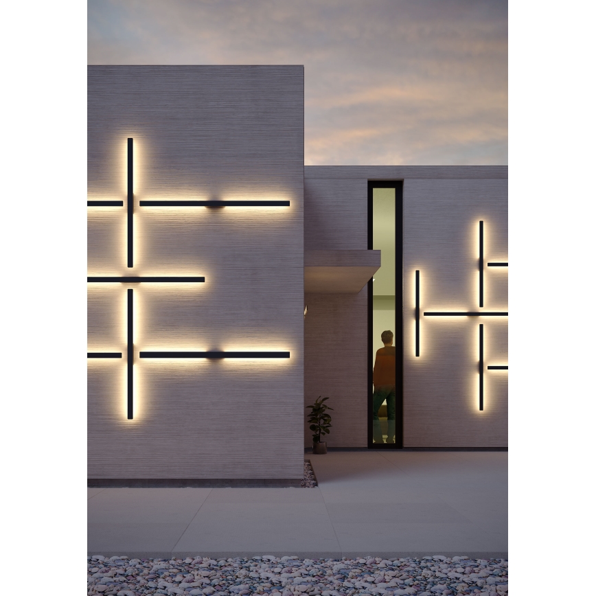 Redo 90625 - LED Outdoor wall light REFLEXA LED/24W/230V 3000K 144 cm IP54 black