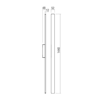 Redo 90625 - LED Outdoor wall light REFLEXA LED/24W/230V 3000K 144 cm IP54 black