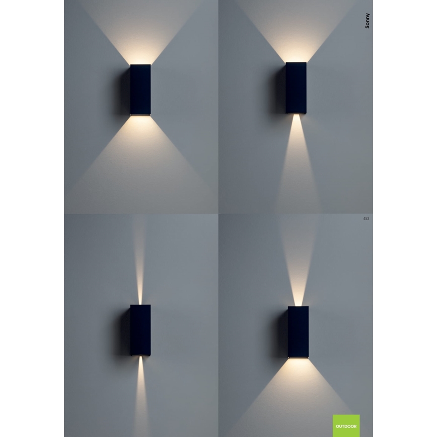 Redo 90635 - LED Outdoor wall light SONNY 2xLED/5W/230V 2200/3000/4000K IP54 white