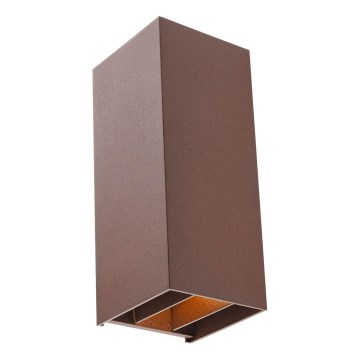 Redo 90637 - LED Outdoor wall light SONNY 2xLED/5W/230V 2200/3000/4000K IP54 brown
