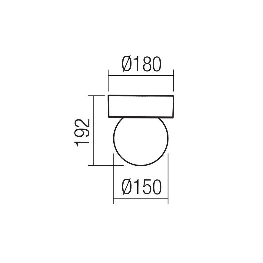 Redo 90641 - Outdoor ceiling light BULK 1xE27/28W/230V IP44 anthracite