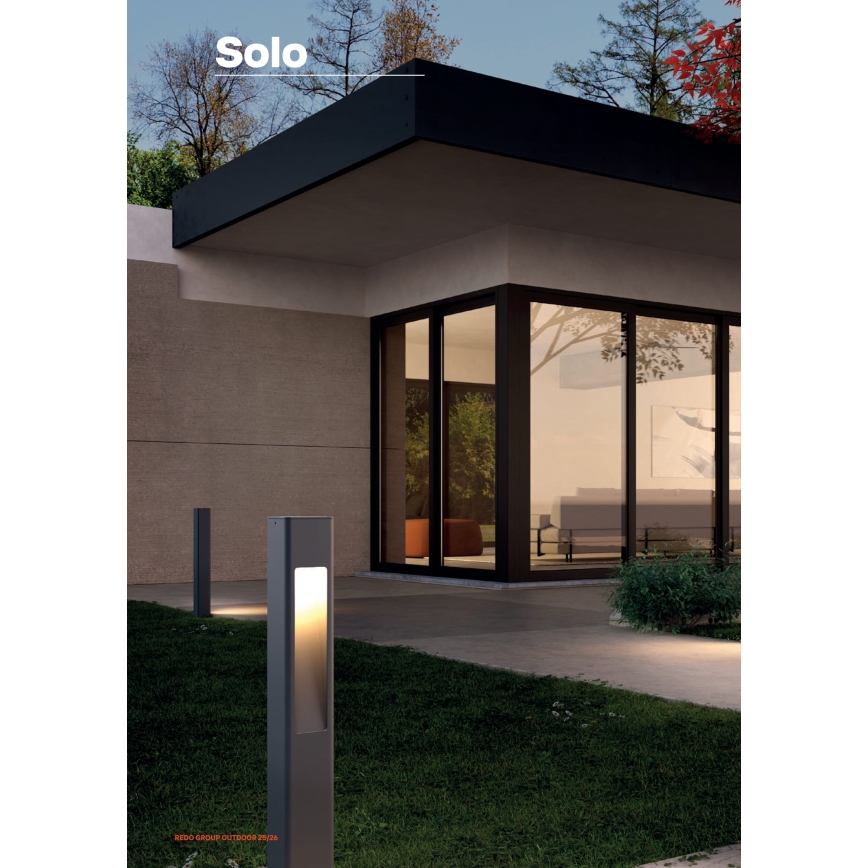 Redo 90672 - Outdoor lamp SOLO 1xGU10/35W/230V 70 cm IP65 anthracite