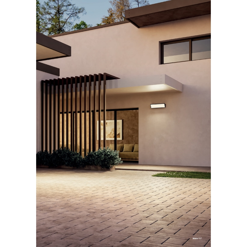 Redo 90678 - LED Outdoor Wall Light MAKO LED/65W/230V 3000K IP65 anthracite