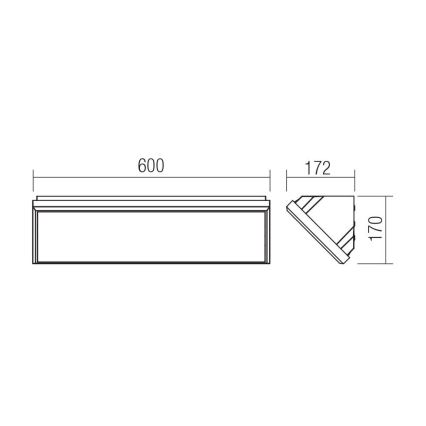 Redo 90678 - LED Outdoor Wall Light MAKO LED/65W/230V 3000K IP65 anthracite