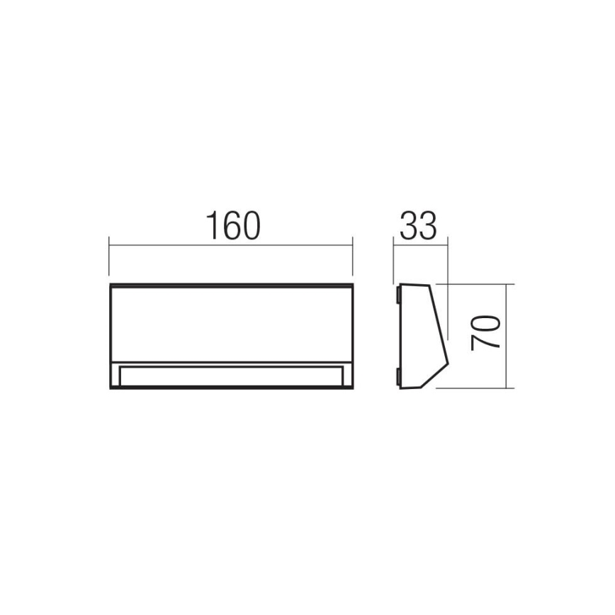 Redo 90679 - Outdoor orientation light ANDER LED/3W/230V 3000K IP65 anthracite