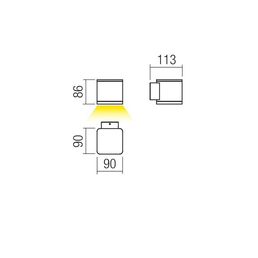Redo 9069 - LED Outdoor wall light BETA LED/6W/230V IP54