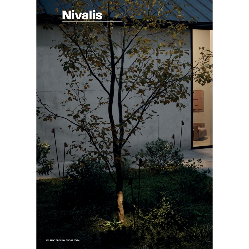 Redo 90711 - NIVALIS LED Outdoor Light 2x LED / 6.9W / 230V / 3000K / 110 cm / IP65 / Anthracite