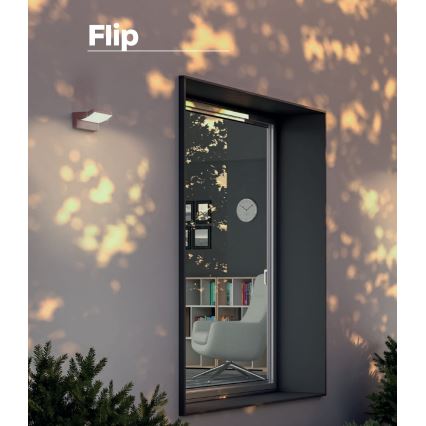 Redo 90716 - FLIP LED 40W/230V Outdoor Wall Light 3000/4000/5000K CRI 90 IP54 brown