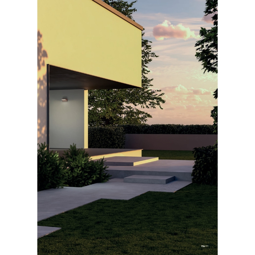 Redo 90716 - FLIP LED 40W/230V Outdoor Wall Light 3000/4000/5000K CRI 90 IP54 brown
