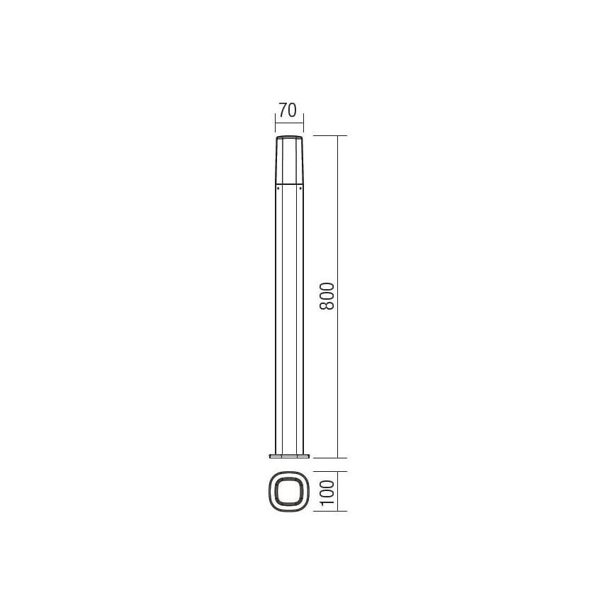 Redo 9078 - Outdoor lamp CRAYON 1xE27/42W/230V IP44