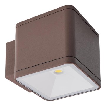 Redo 9080 - BETA LED Outdoor Wall Light, 6W, 230V, 3000K, IP54, Brown