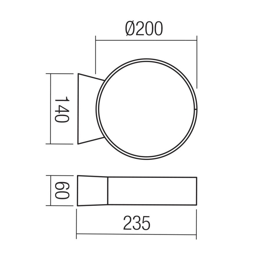 Redo 91062 - ONIRO LED Outdoor Wall Light LED/8W/230V 3000K CRI 90 IP65 anthracite
