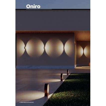 Redo 91063 - ONIRO LED Outdoor Wall Light 8W/230V 3000K CRI 90 IP65 Brown