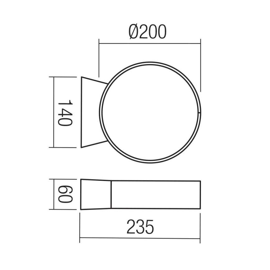 Redo 91063 - ONIRO LED Outdoor Wall Light 8W/230V 3000K CRI 90 IP65 Brown
