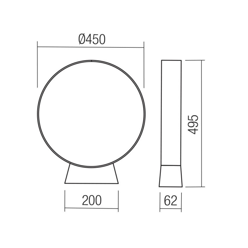 Redo 91066 - ONIRO LED Outdoor Lamp LED/15W/230V 3000K 49.5 cm CRI 90 IP65 Anthracite