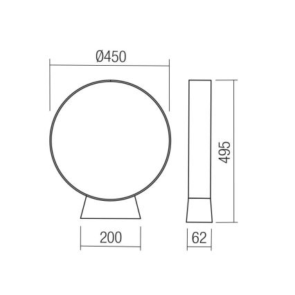 Redo 91067 - ONIRO LED Outdoor Lamp, 15W/230V, 3000K, 49.5 cm, CRI 90, IP65, Brown