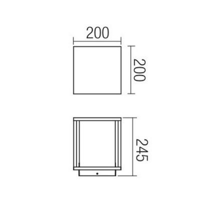 Redo 9109 - VITRA Outdoor Lamp 1xE27/15W/230V IP54, Black