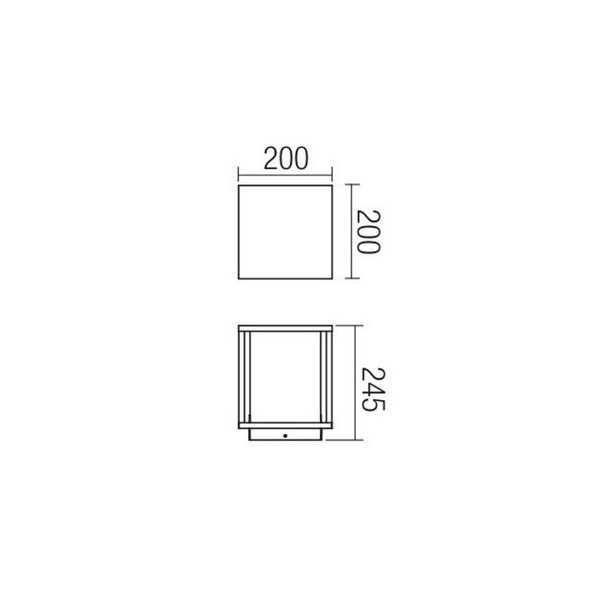 Redo 9109 - VITRA Outdoor Lamp 1xE27/15W/230V IP54, Black