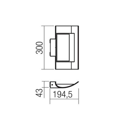 Redo 9112 - LED Outdoor wall light VELA LED/24W/230V IP54