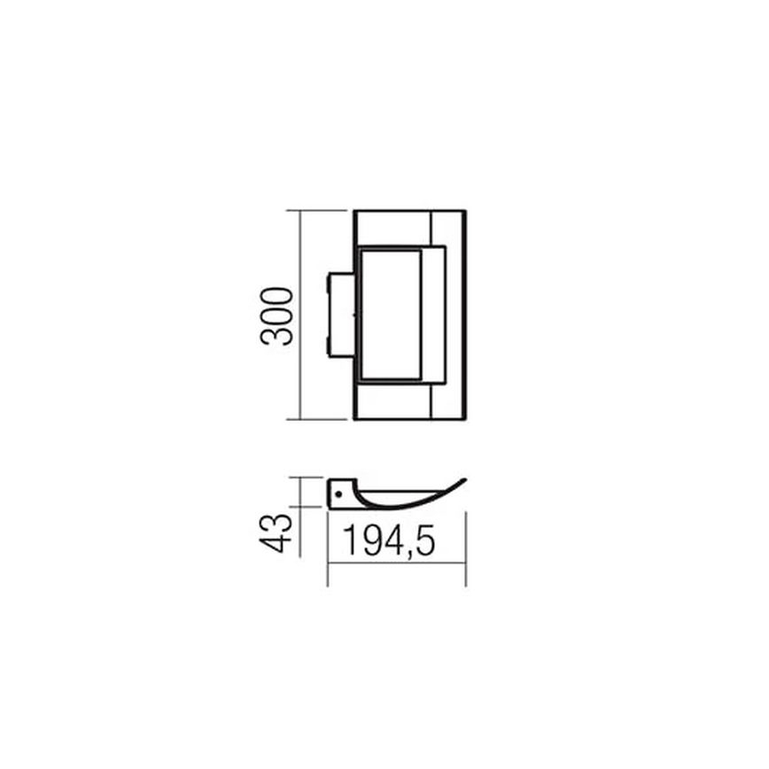 Redo 9112 - LED Outdoor wall light VELA LED/24W/230V IP54