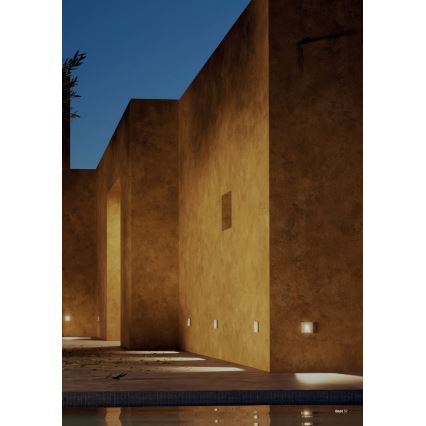 Redo 91195 - BAST LED Outdoor Orientation Luminaire LED/2.5W/230V 3000K CRI 90 IP65 grey