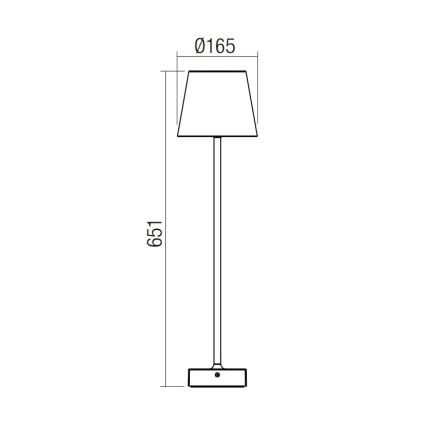 Redo 9127 - LED Outdoor lamp GIORGIO LED/7W/230V IP65 black