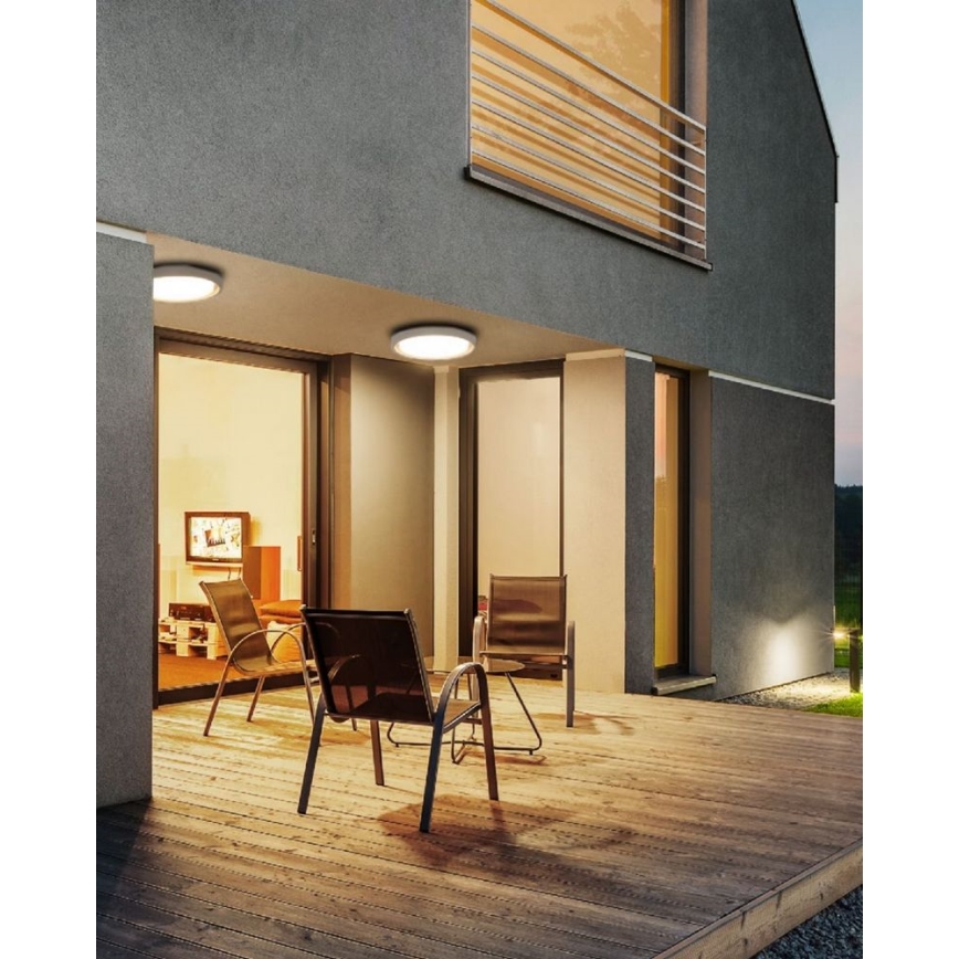 Redo 9180 - LED Outdoor ceiling light BEZEL LED/25W/230V d. 27 cm IP54 white