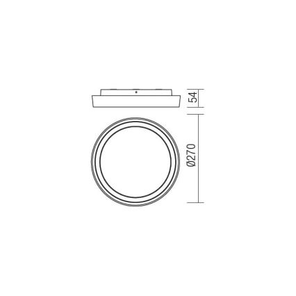 Redo 9180 - LED Outdoor ceiling light BEZEL LED/25W/230V d. 27 cm IP54 white