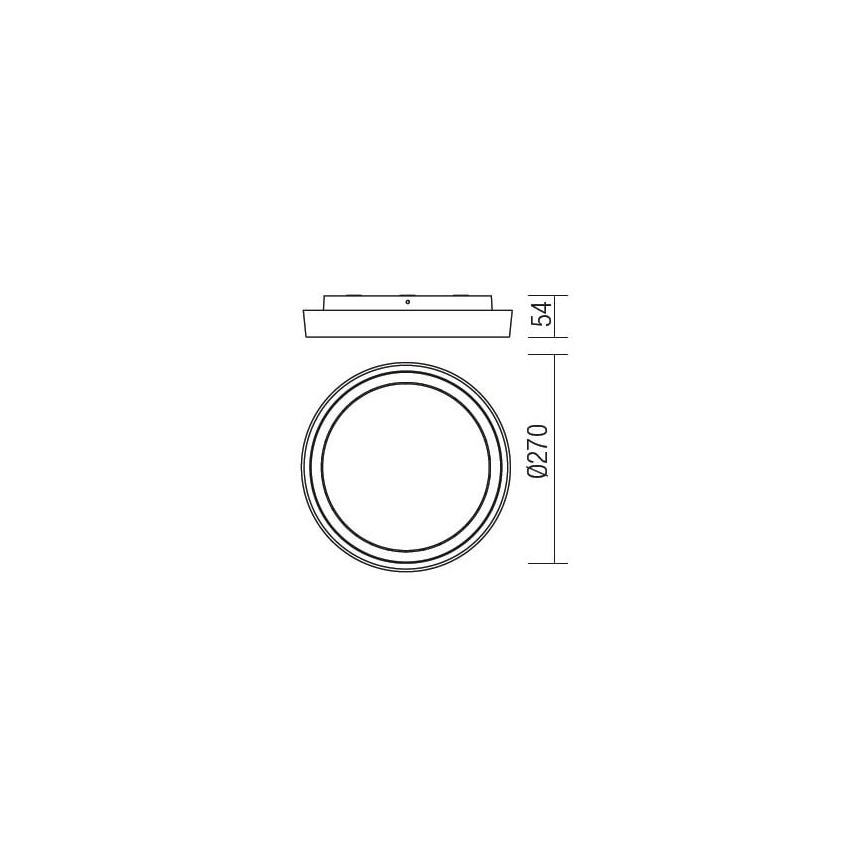 Redo 9180 - LED Outdoor ceiling light BEZEL LED/25W/230V d. 27 cm IP54 white