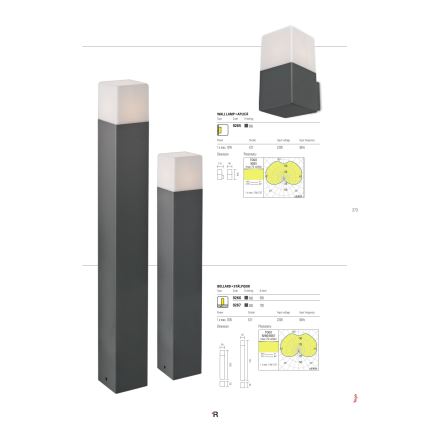 Redo 9265 - Outdoor wall light TOGO 1xE27/13W/230V IP44